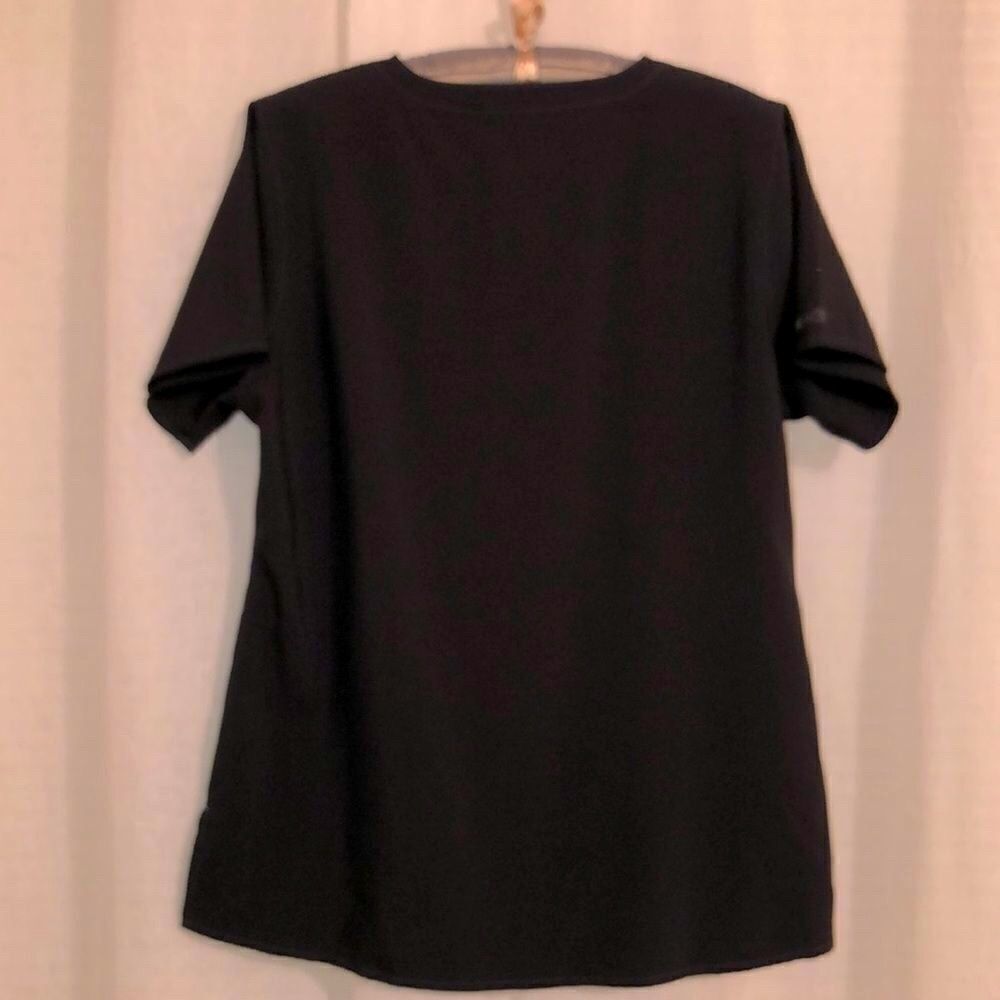 carhartt M Force Stretch Black Blue Scrub Top - Picture 2 of 15